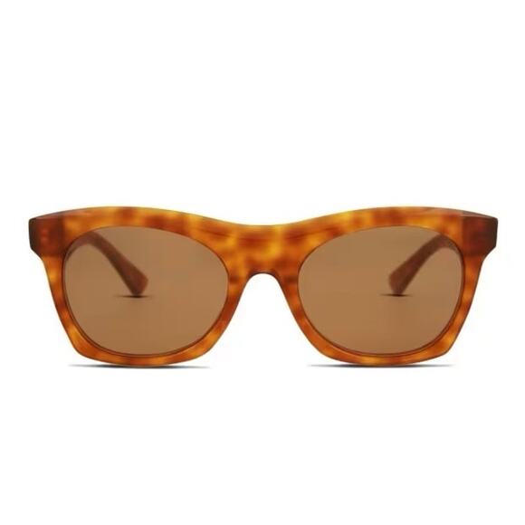 NEW Bottega Veneta Tortoiseshell Square Thick Sunglasses Havana Brown Square Cat - Picture 5 of 16